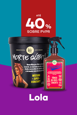 Marca Lola com destaque promocional de até 40% sobre preço de Venda ao Público Recomendado